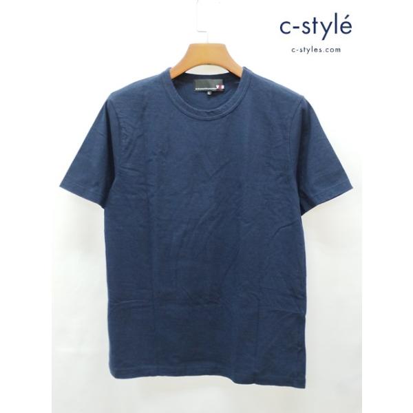 L693 [人気] VAN JAC ヴァンヂャケット Tシャツ L ネイビー 半袖 | N