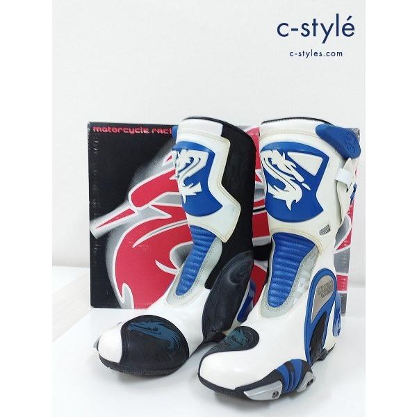 P332 [人気] Arlen Ness アレンネス レーシングブーツ 40 ホワイト