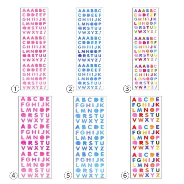 【送料無料】【アルファベット・シールセットA 全6枚】オーロラ ピンク ブルー 奥山 オクヤマ ギフト お土産 プレゼント