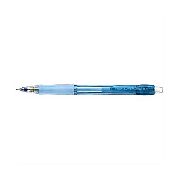 【ゴーゴーセール】【10本セット】PILOT（パイロット）スーパーグリップノック　シャープペン　HGP-10R-TL5 透明ブルー　ラバーグリップ付 日本製 学用品