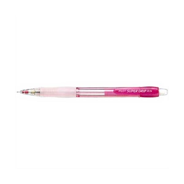PILOT（パイロット）スーパーグリップノック　シャープペン　HGP-10R-TR5 透明レッド　ラバーグリップ付 日本製 学用品