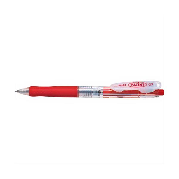 【ゴーゴーセール】【5本セット】PILOT（パイロット）パティント　油性ボールペン　細字 BPA-10F-RR レッド　耐久 ソフトグリップ搭載 インキ赤 日本製 学用品