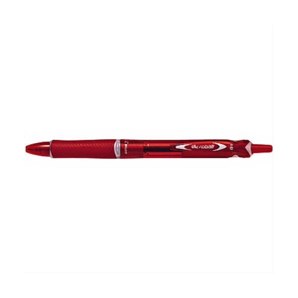 【ゴーゴーセール】【4本セット】PILOT（パイロット）アクロボール 150 中字 BAB-15M-RR レッド　アクロインキ搭載 油性ボールペン 日本製 学用品