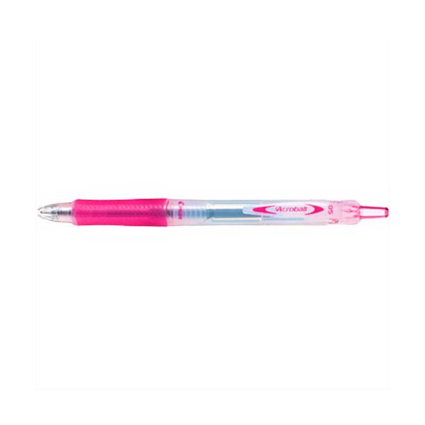 PILOT（パイロット）アクロボール 150 極細 BAB-15EF-PB ピンク/黒 インク黒 アクロインキ搭載 油性ボールペン 日本製 学用品