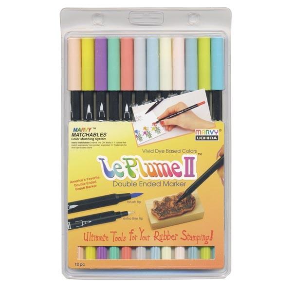 マービー  ルプルームII ペール＆ライトセット 12色セット 1122-12C 塗り絵 ぬりえ ペーパークラフト お絵かき アート MARVY 日本製 学用品