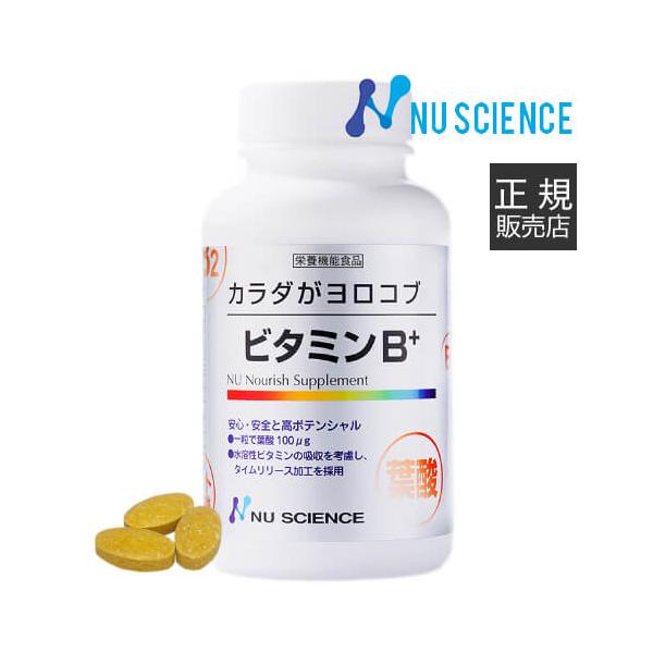 ビタミンB+ 240粒 ニューサイエンス 正規販売代理店 カラダがヨロコブ サプリ サプリメント ビタミン B1 B2 B6 B12 B群 Bミックス 葉酸