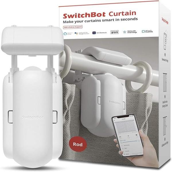 型番W0701600 SWITCHBOTカーテン(ポールタイプ)　2こ SwitchBot（スイッチボット） カーテン 自動開閉 ポールタイプ対応