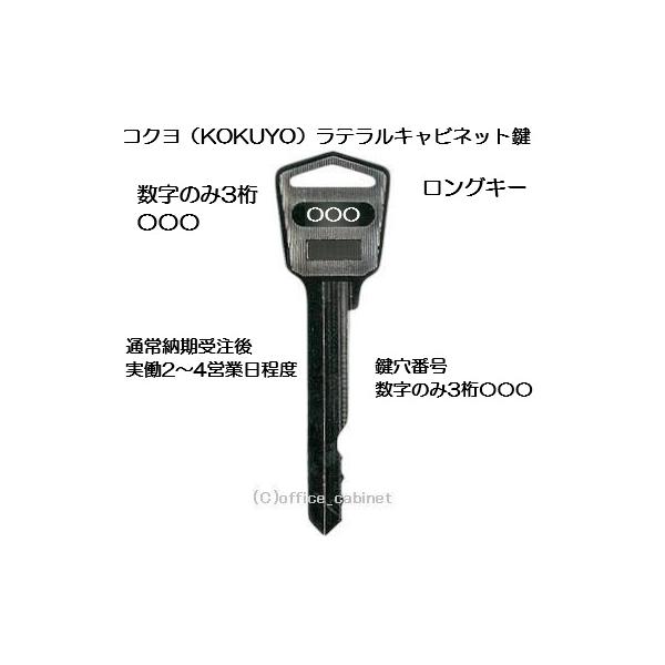 ID:G966835　キャビネット（鍵無し）コクヨ製 送料無料【合鍵】コクヨ（KOKUYO）数字3桁 ラテラルキャビネット 鍵
