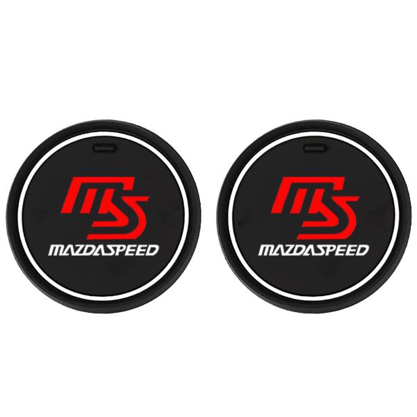 マツダ ms ノンスリップ コースター アテンザ アクセラ CX-3 CX-4 CX-5 CX-8 ドリンクホルダー用 発光 (マツダ)