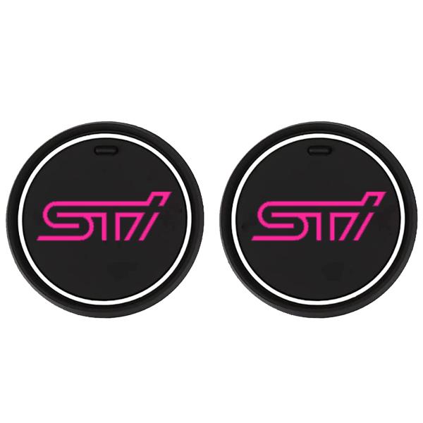 STI スバル ノンスリップ コースター レヴォーグ レガシィ フォレスター インプレッサスポーツ XV B4 BRZ G4 ドリンクホルダ