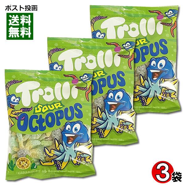 Trolli トローリ サワーオクトパス ストロベリーグミ 3袋お試しセット