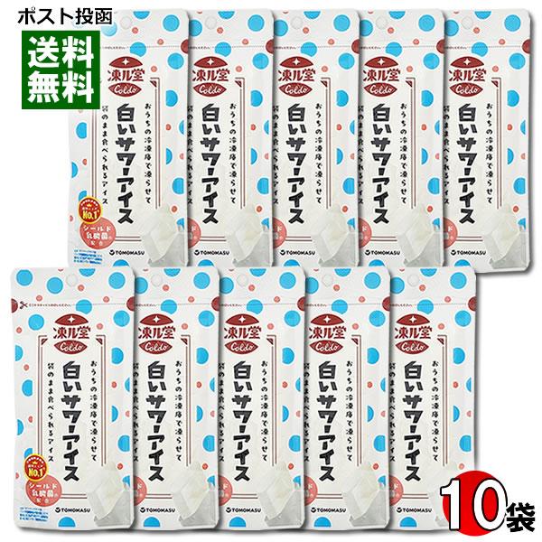 凍ル堂 白いサワーアイス 80g×10袋まとめ買いセット 凍らせる果実アイス 友桝飲料 TOMOMASU 凍らせるアイス 凍らせるとシャーベットに ソーダ サイダー ラムネ