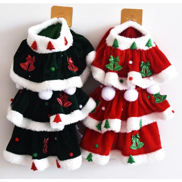 Topkins 犬用クリスマス服 犬のワンピース 新年お祝い 記念写真 小型犬服 誕生日 クリスマス雰囲気 ペット秋冬服 抜け毛防止 可愛いドレス 防寒 秋冬用セーター