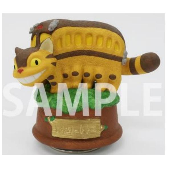 美品　となりのトトロ　ネコバス　オルゴール　スタジオジブリ　置物 スタジオジブリ となりのトトロ 磁器オルゴール ネコバス 木の上