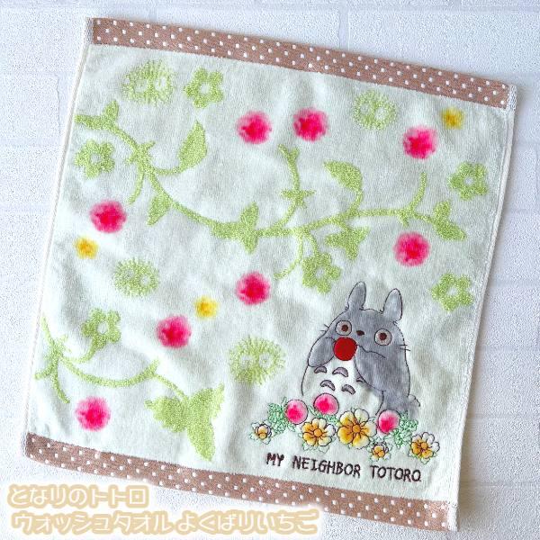 メール便OK となりのトトロ　ウォッシュタオル　よくばりいちご(2024)