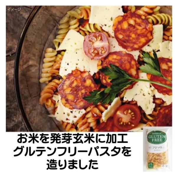 お米を発芽玄米に加工し、グルテンフリーパスタを造りました。着色料は不使用、パスタは発芽玄米が持つ自然の色合いとなっております。見た目は小麦のパスタと変わりません。和・洋・中と幅広いメニューでお楽しみ頂けます●調理方法(1)大きな鍋にたっぷり...