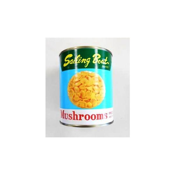マッシュルーム P&amp;S 中国産 2号缶 固形量454g 水煮 缶詰 マッシュルーム ピーセス ステムス 厚さ4.5〜5.5mm セイリングボート