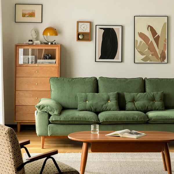 ゆ*う様 コーデュロイソファ CAGUUU コーデュロイクッションソファ L60*W60*H42cm 高密度