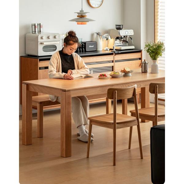 無垢材 ダイニングテーブル シンプル Anita無垢材シンプルダイニングテーブル 幅1500 ホワイトオーク