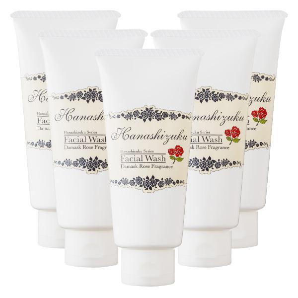 花しずく洗顔フォーム120g×5本セット ローズ水・カニナバラ果実エキス