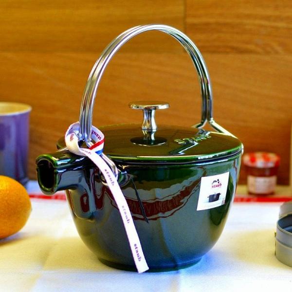 フランス ストウブ ヤカン ケトル 1.15L バジル 緑 グリーン 直径16.5 