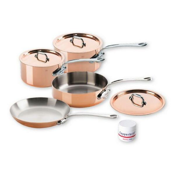 mauviel　フライパン　モーヴィエル　21cm ムヴィエール モービル フライパン 鍋 7点セット 銅 1.5mm厚 2層