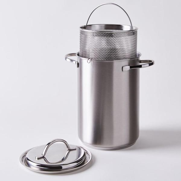 ミニ ストックポット 4.5L ステンレス スチーム 蒸し バスケット