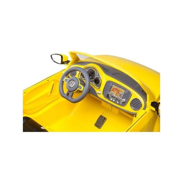 ビートル 電気自動車 乗用玩具 組立要 フォルクスワーゲン 12vバッテリー付 乗用玩具一般 イエロー 電気自動車 電動自動車 電 コンバーチブルカー キッドトラックス 対象年齢3才 カリフォルニアキッチンマーケット