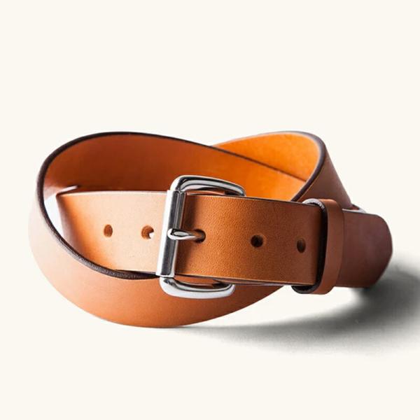 タンナーグッズ レザーベルト タン ステンレスバックル アメリカ