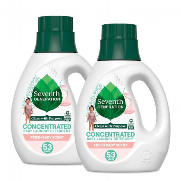 セブンスジェネレーション 液体洗濯洗剤 赤ちゃん用 1.18L×2本 106回分 Seventh Generation Concentrated Ba