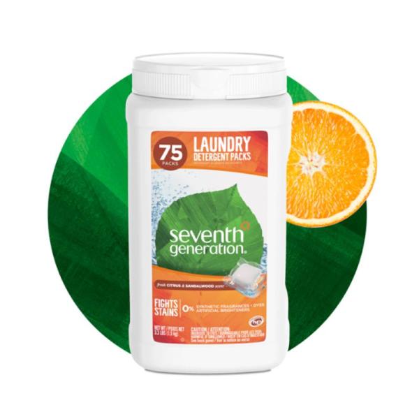 セブンスジェネレーション 洗濯洗剤 75パック Seventh Generation Laundry Detergent Packs - Fresh
