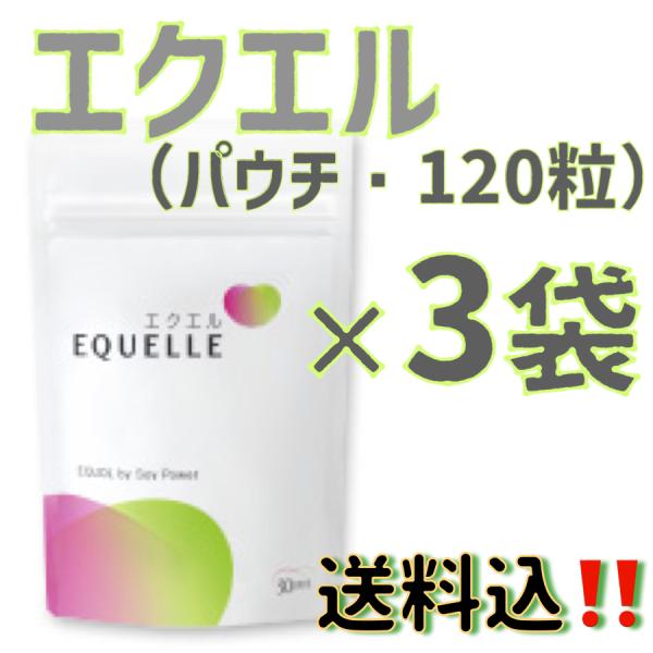 エクエル 送料無料 エクエル120粒パウチ ×3 : Cal-Cal - 通販 - Yahoo