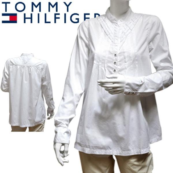 トミーヒルフィガー デニム レディース 長袖 シャツ ホワイト Denim Tommy 数量限定アウトレット最安価格 Hilfiger