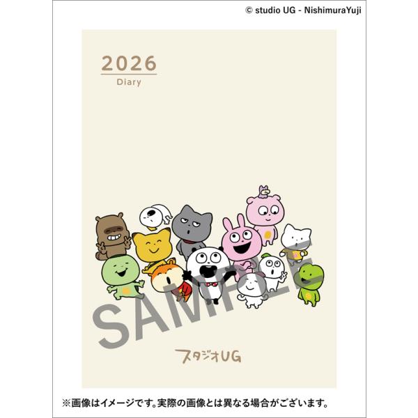 [Release date: October 4, 2025]にしむらゆうじさんのスケジュール帳が今年も登場！季節を楽しむスタジオUGの仲間たちと一緒に1年を過ごしてみませんか?月間ページ、週間ページに加え、メモページ付きです。JAN：49...