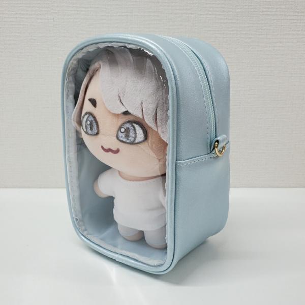 見せぬいポーチM+ パールブルー