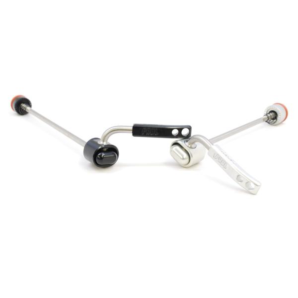 Paul Component 5mm QUICK RELEASE SKEWER Pair 100mm&130/135mm SILVER/Orange　ポール　コンポーネント