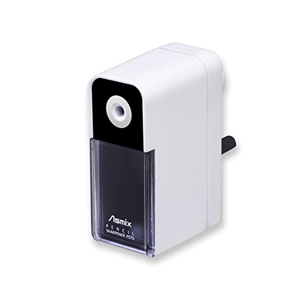 他サイト： アスカAska 鉛筆削り えんぴつけずりき 芯先調整機能付き ホワイト PS70Wの商品画像