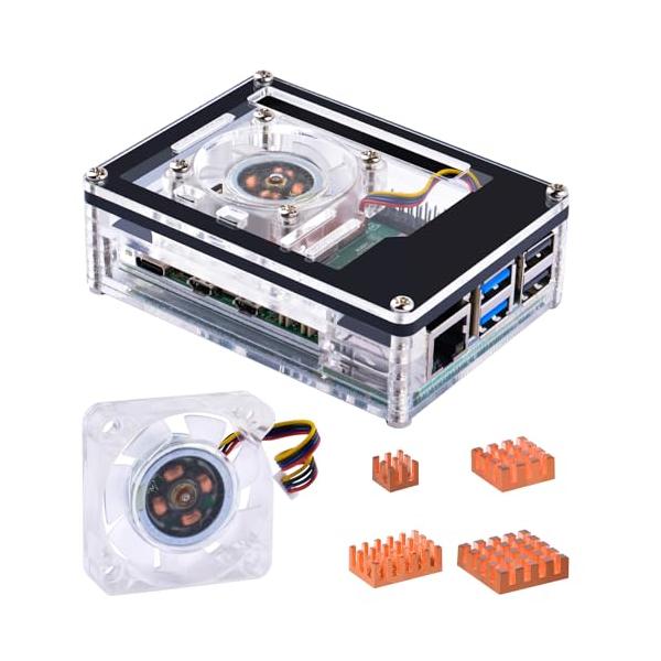 互換性最新のRaspberry Pi 5 4GB/8GBと互換性があり、このケースは公式Raspberry Pi 5 Active Coolerのインストールもサポートしています。すべてのポートへのアクセスGeeekPi Raspberry...