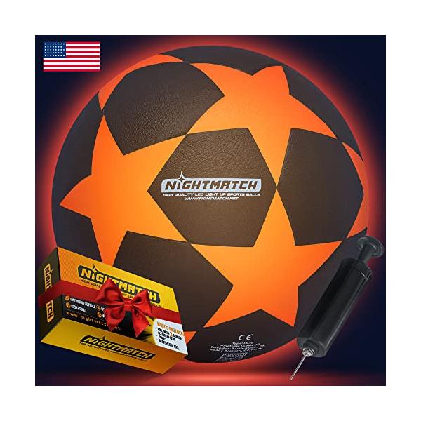 NIGHTMATCH ライトアップ LED サッカーボール (LB30-USA)  :s-4260648421001-20230417:California雑貨店 通販 
