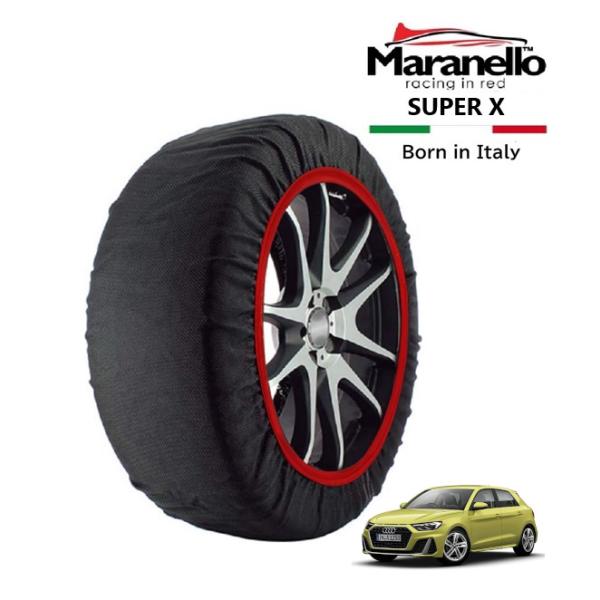 Maranello正規品 スノーソックス アウディ A1 スポーツバック 25TFSI Sライン 3BA-GBDKL フロント 215/45R17 17インチ 