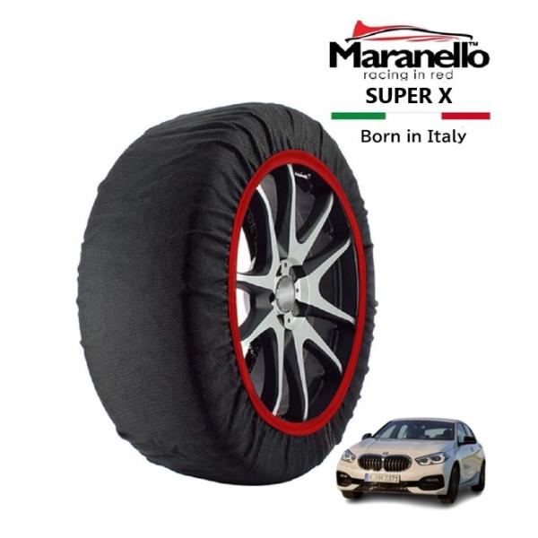 Maranello正規品 スノーソックス BMW 1シリーズ 118d プレイ 3DA-7M20 フロント 225/45R17 17インチ SUPER X 布 