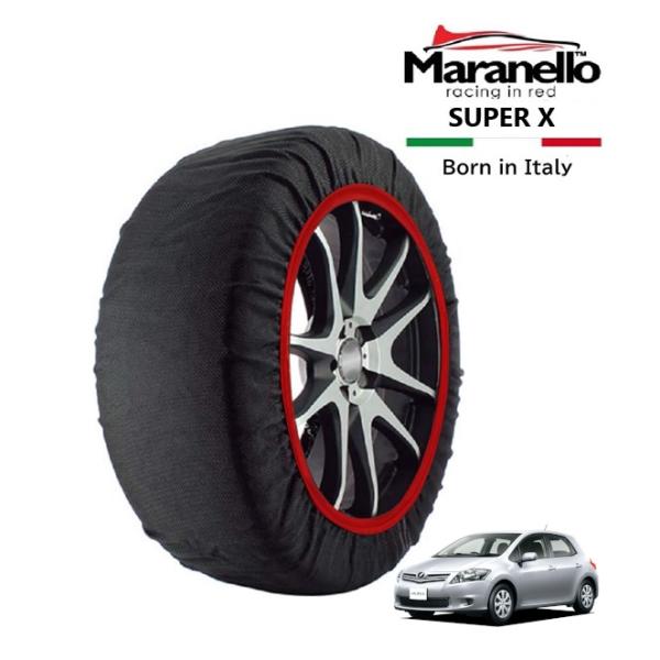 Maranello正規品 スノーソックス トヨタ オーリス ZRE154H 4WD 205/55R16 16インチ SUPER X 布製 タイヤ チェーン イタ