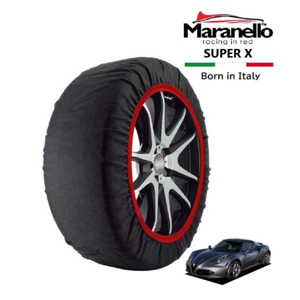 Maranello正規品 スノーソックス アルファロメオ 4C コンペティツィオーネ ABA-96018 リア 235/35R19 19インチ SUPER X 