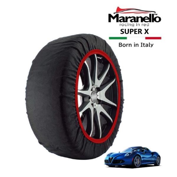 Maranello正規品 スノーソックス アルファロメオ 4Cスパイダー イタリア ABA-96018 リア 235/35R19 19インチ SUPER X 布