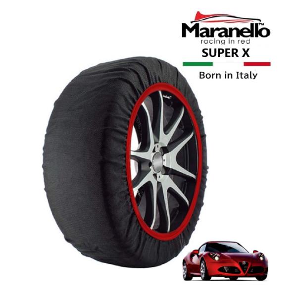 Maranello正規品 スノーソックス アルファロメオ 4C ベースグレード  ABA-96018 リア 235/40R18 18インチ SUPER X 布製