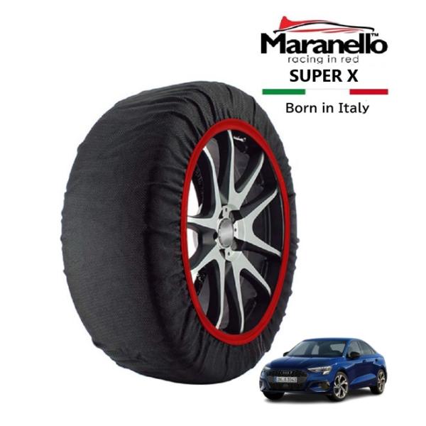 Maranello正規品 スノーソックス アウディ A3 セダン 30TFSI シグネチャー 3AA-GYDLA フロント 225/40R18 18インチ SU