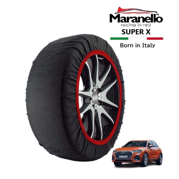 Maranello正規品 スノーソックス アウディ Q3 35TFSI アドバンスド 3BA-F3DXD フロント 235/55R18 18インチ SUPER 