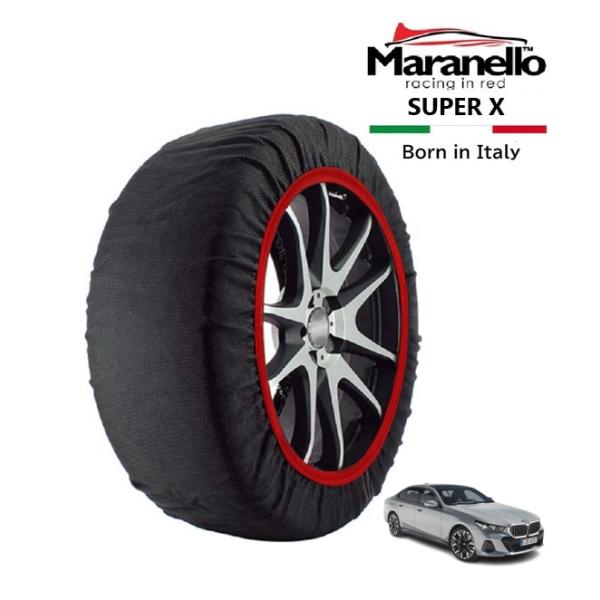 Maranello正規品 スノーソックス BMW 5シリーズ 523i Mスポーツ 3AA-12FJ20 リア 245/45R19 19インチ SUPER X 