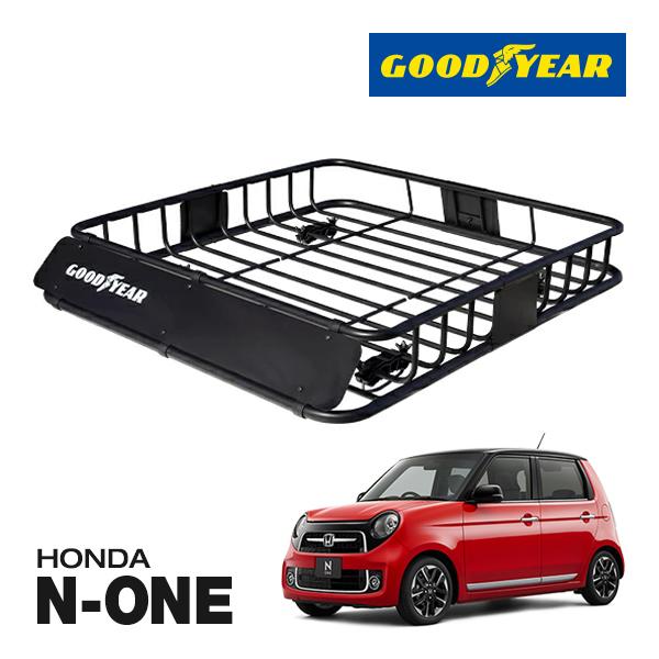 GOODYEAR 正規品 スチール ルーフラック ROAD PRO ルーフキャリア ブラック 111×99×15cm 耐荷重100kg ホンダ N-one None エヌワン