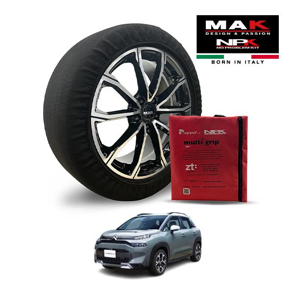 MAK正規品 NPK スノーソックス LIGHT 215/50R17 17インチ 布製 タイヤ チェーン シトロエン C3 エアクロス マックス 3DA-A8Y